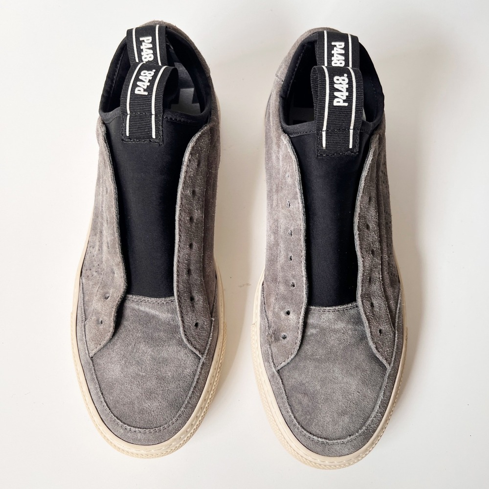 P448 Soho Sock Sneakers Avana Size 40 Grey Low‎ Top Shoes Suede Leather